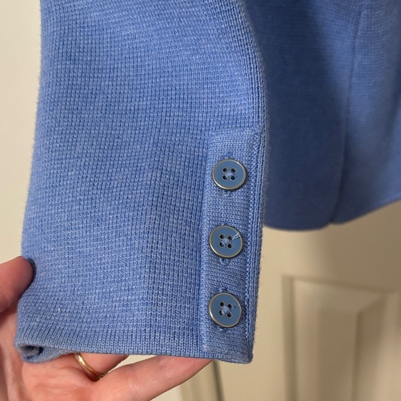 Talbots Periwinkle Knit Single-Button Blazer - Picture 4 of 4